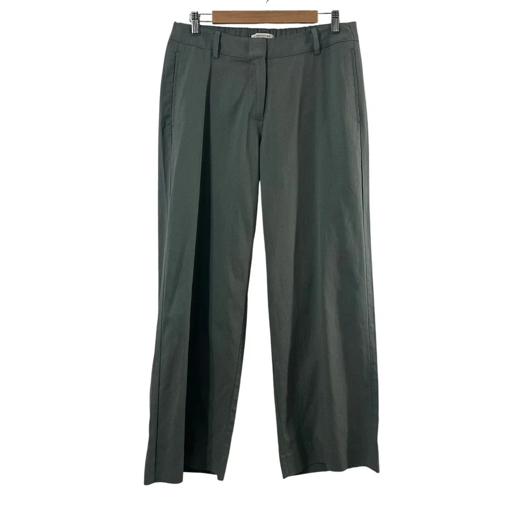 Banana Republic Everyday Wide Leg Pants Sage Green Tencel Cotton Mens Size M